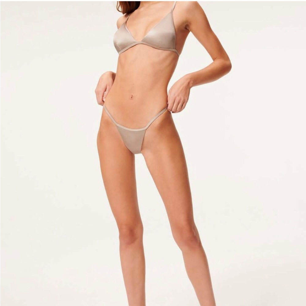 NWT Good American 2 pcs Shine Perfect Fit Thong Bikini set Size 3 Large